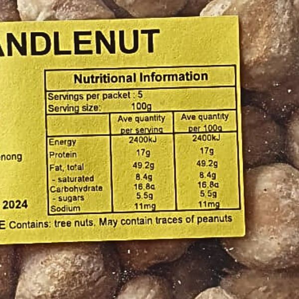 Candlenut 100g and 500g Richmond Nyonyalicious